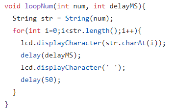 Code for displaying number one digit at a time